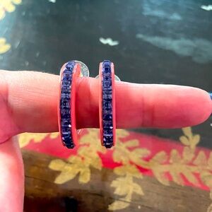 Baublebar Purple and Cantalope 1” Infinity Hoops